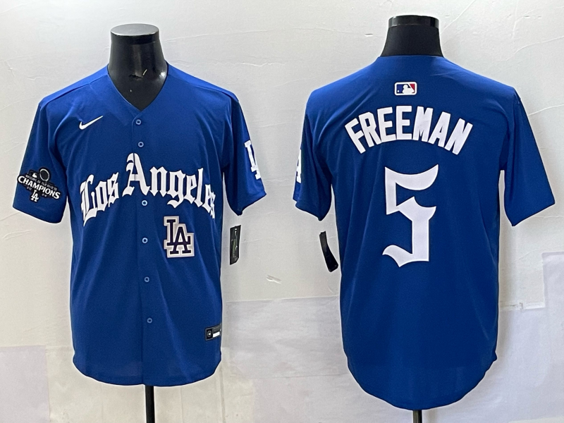 Men Los Angeles Dodgers #5 Freeman Blue 2025 Nike MLB Jersey style 001->->